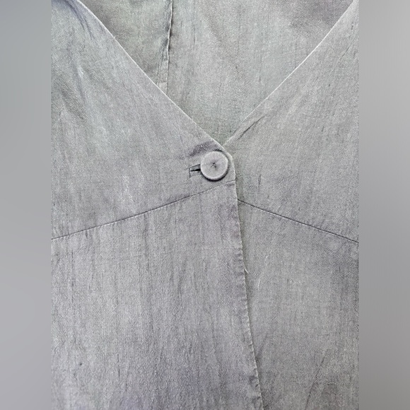EILEEN FISHER Women’s Gray Silk Blazer Sz M - Picture 3 of 6